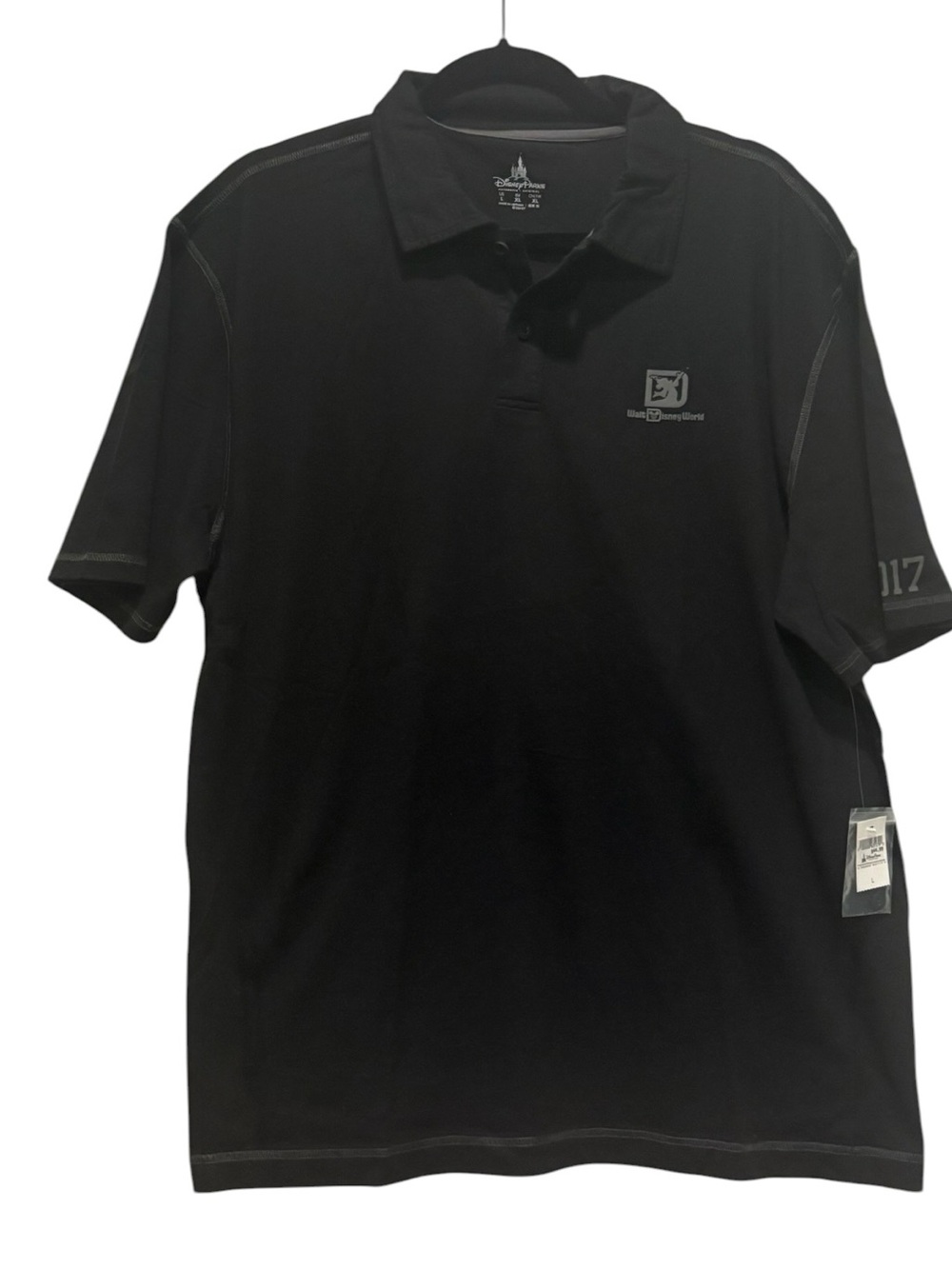 Disney Parks- Walt Disney World - Men's Polo Shirt. Black. Size Large. NWT